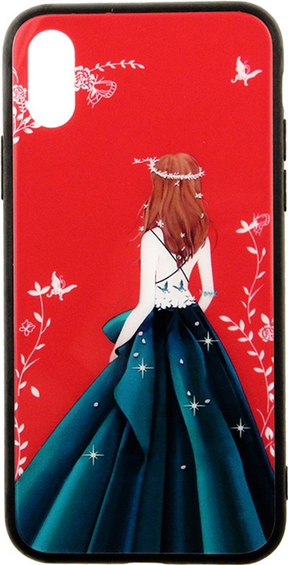 

Панель TOTO Glass Fashionable Case для Apple iPhone Xs Green Dress Girl