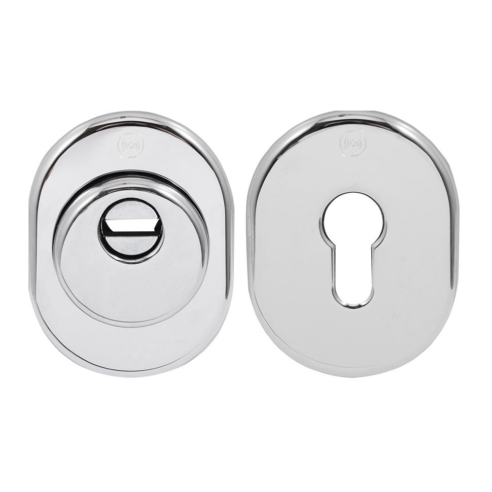 

Securemme 4246ECL25M5 Комплект броненакладка под цилиндр, хром (овал)