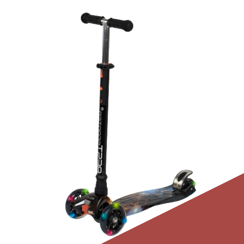 

Самокат детский от 3 лет трехколесный со светящимися колесами Best Scooter MAXI Складной Синий (74313)