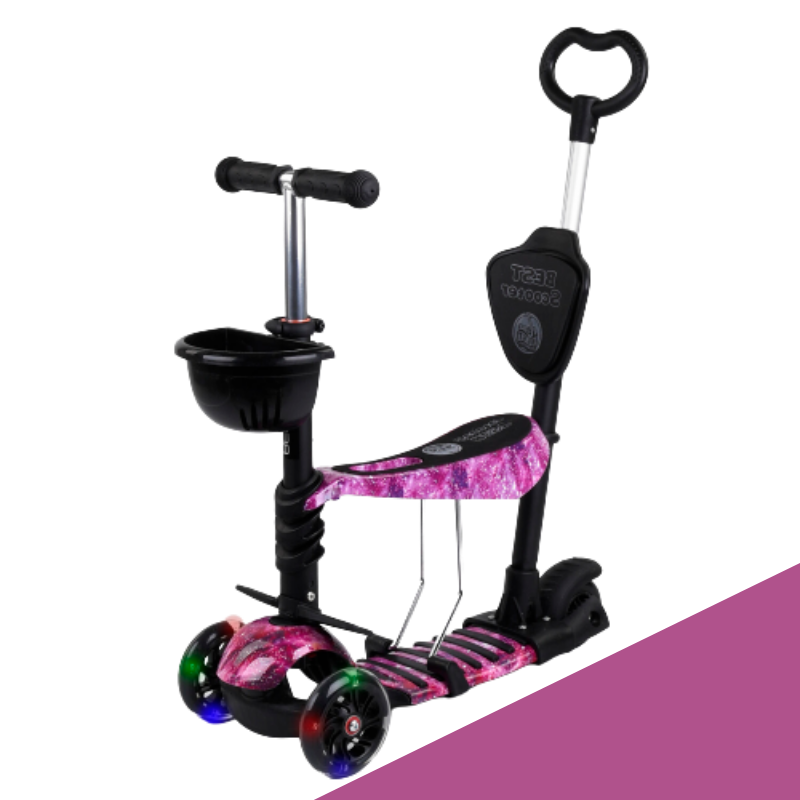 

Самокат детский от 1 года 5в1 Best Scooter Космос с подсветкой колес (100058)