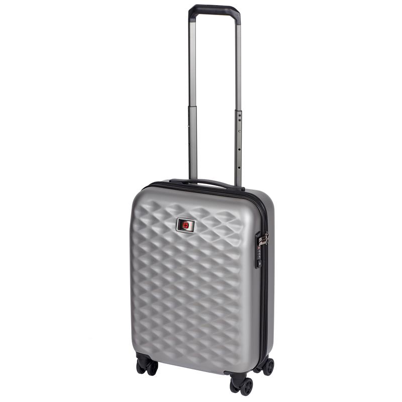 

Чемодан пластиковый Wenger, Lumen 20", малый, 4 колеса, (серый)