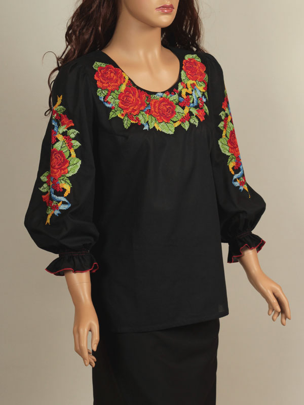 

Блуза жіноча Колос ТРОЯНДОВИЙ ВІНОК чорна  (3067\1-11056, Блуза жіноча Колос ТРОЯНДОВИЙ ВІНОК чорна 46 (3067\1-11056)