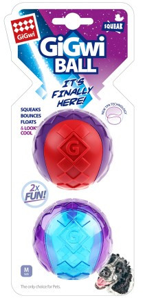 

Игрушка для Собак Gigwi Ball Мяч 6,5 см с Пищалкой, Набор из 2 шт