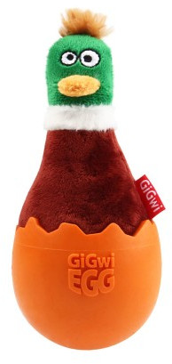 

Игрушка для Собак Gigwi Egg Утка Неваляшка с Пищалкой 14 см