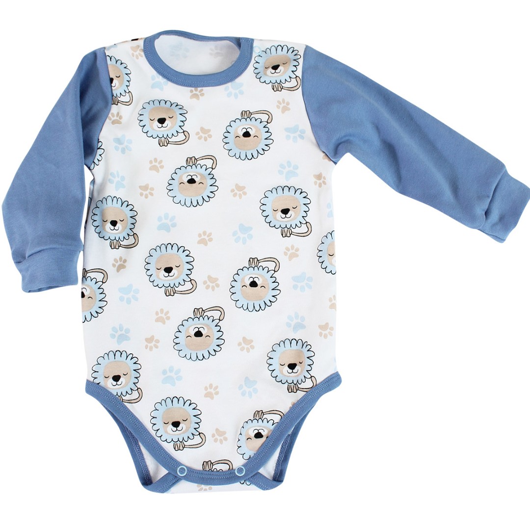 

Боді на довгий рукав, інтерлок 62 см. малюнок BD11-LevkoGol-20 Ladan