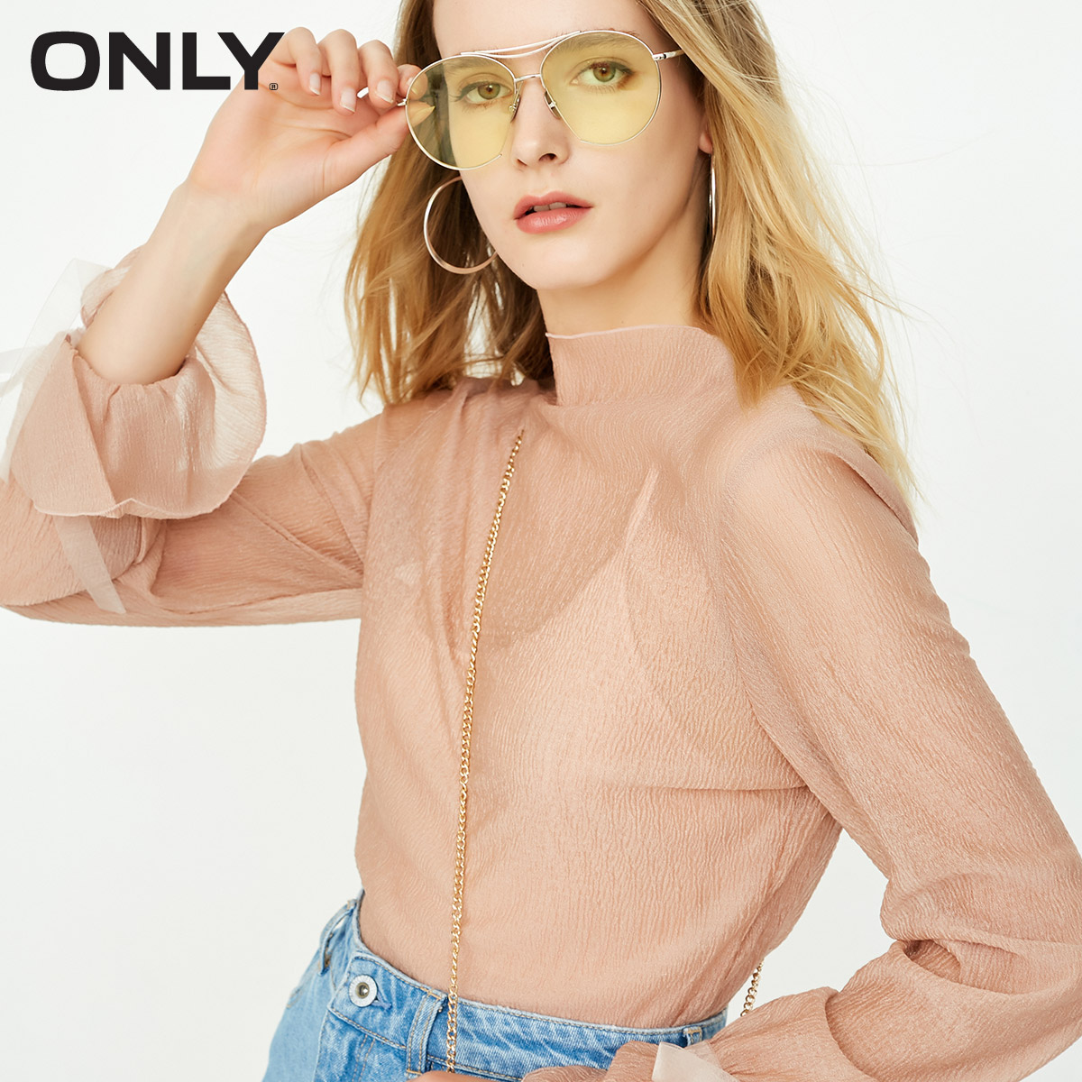 

Блуза Only 118102525C13 XL т.бежевий