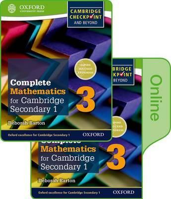 

Complete Mathematics for Cambridge Lower Secondary Book 3. Print and Online Student Book