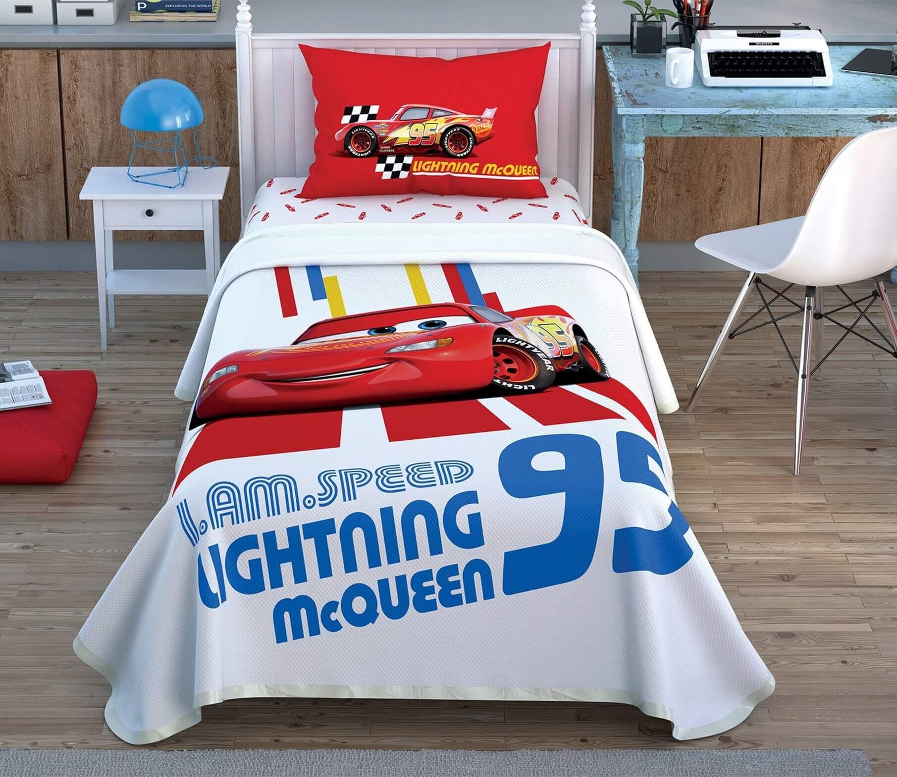 

Комплект постельного белья с пике TAC Disney Cars Racing Hero 160х230