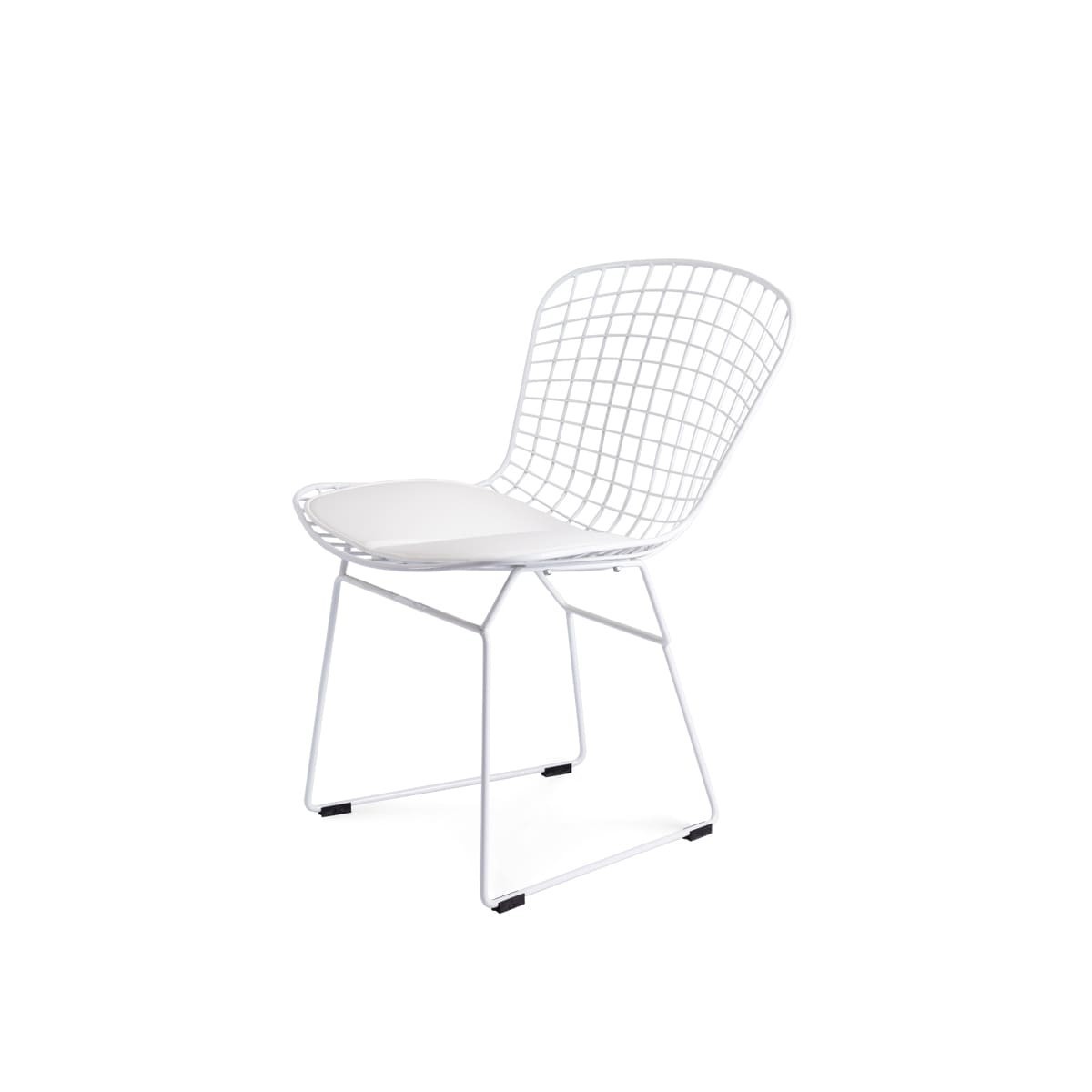 

Стул CoolArt Bertoia Chair (черный металл + подушка) белый