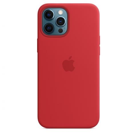 

Чехол Без бренда Silicone Case with MagSafe для iPhone 12 Pro Max Red