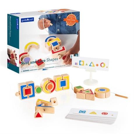

Деревянная шнуровка Guidecraft Manipulatives Формы (G6747)