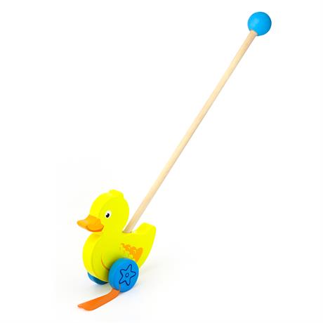 

Деревянная каталка Viga Toys Утенок (50961) желтый