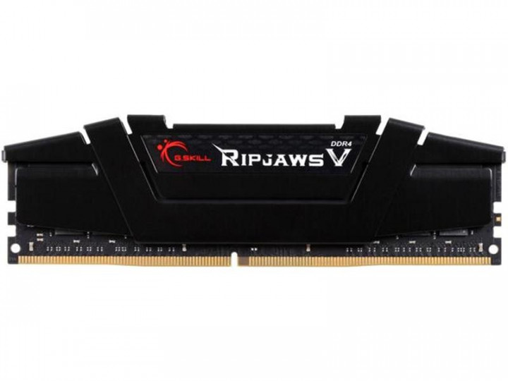 

Память DDR4 16Gb, 3200 MHz, G.Skill Ripjaws V, Black, 16-18-18-38, 1.35V, с радиатором (F4-3200C16S-16GVK)