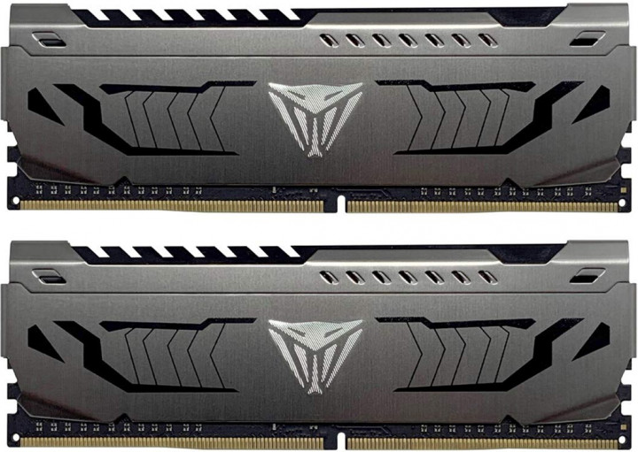 

Память DDR4 8Gb x 2 (16Gb Kit), 3000 MHz, Patriot Viper Steel, Gray, с радиатором (PVS416G300C6K)