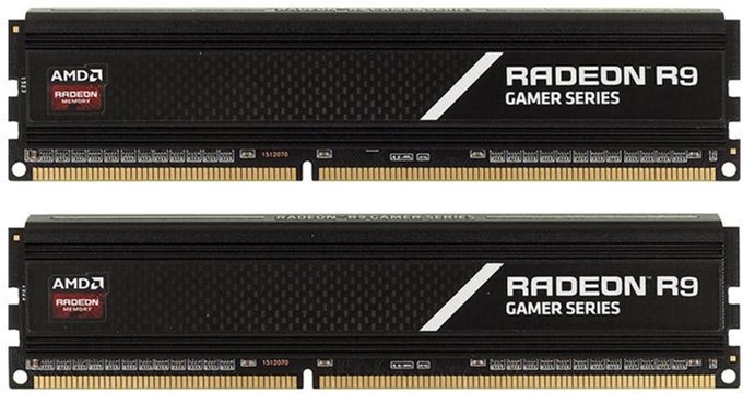 

Память DDR4 8Gb x 2 (16Gb Kit), 3200 MHz, AMD Radeon R9 Gamer, Black, CL19, 1.35V, с радиатором (R9S416G3206U2K)