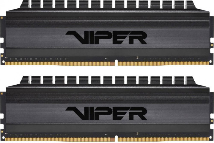 

Память DDR4 8Gb x 2 (16Gb Kit), 3200 MHz, Patriot Viper 4 Blackout, Black, с радиатором (PVB416G320C6K)