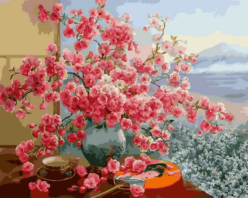 

Картина по номерам Mariposa Ветка сливы 40*50 см (в коробке) арт.MR-Q2145