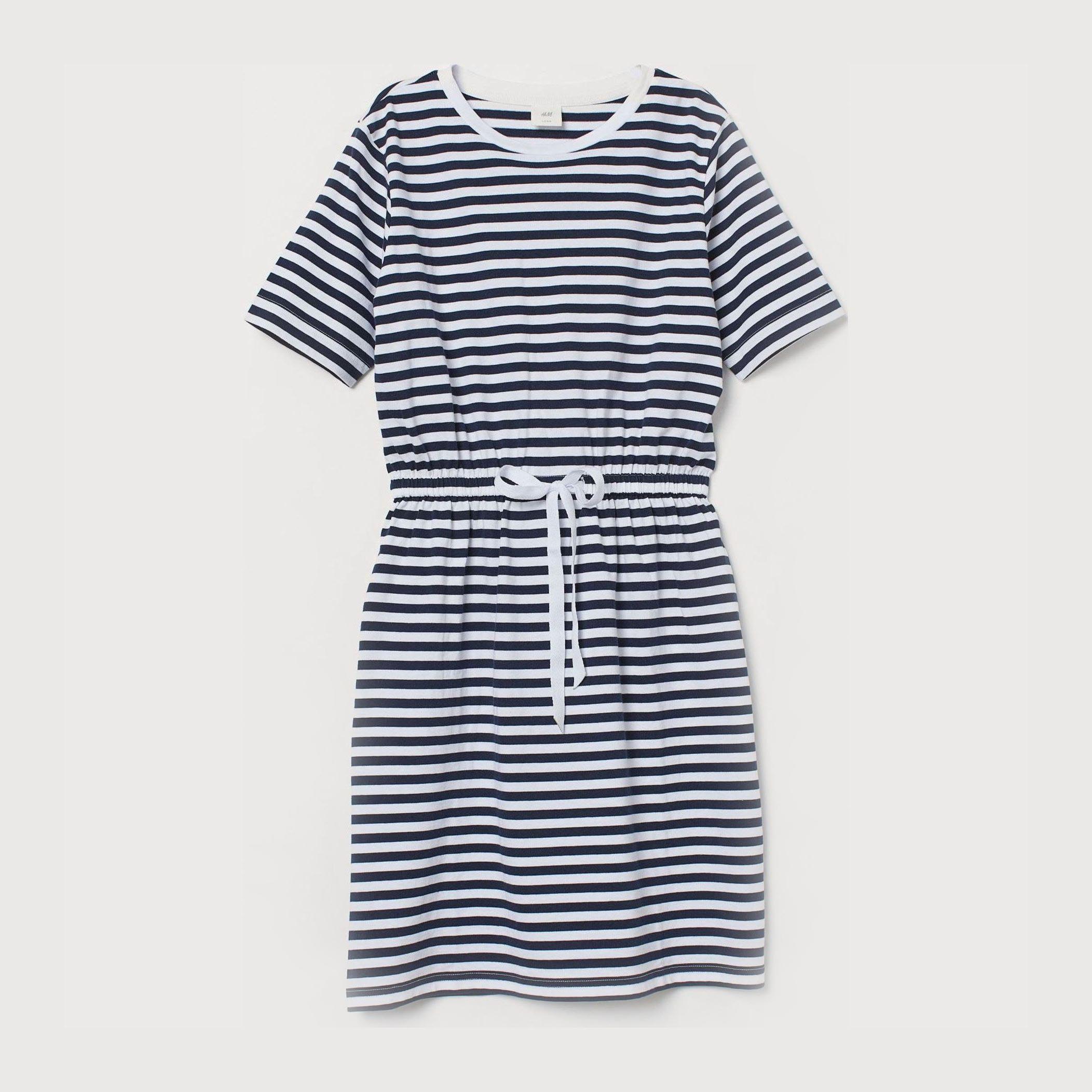 

Платье H&M 34476170 XL Синее с белым