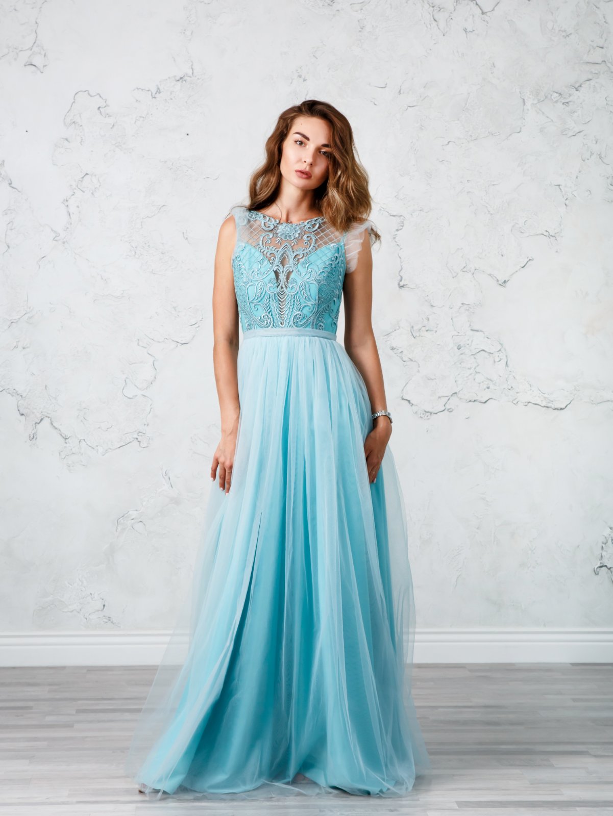 

Вечернее платье ANGEL FASHION DRESS MILA 44 бирюзовый