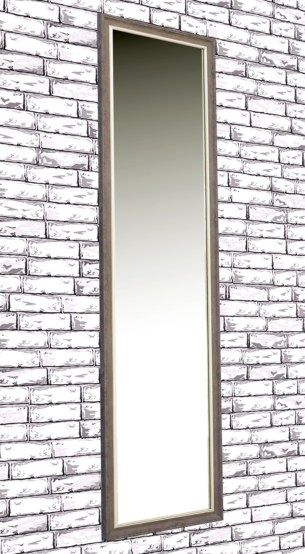 

Зеркало в раме настенное Decorfrom Brown 45х168 см коричневое