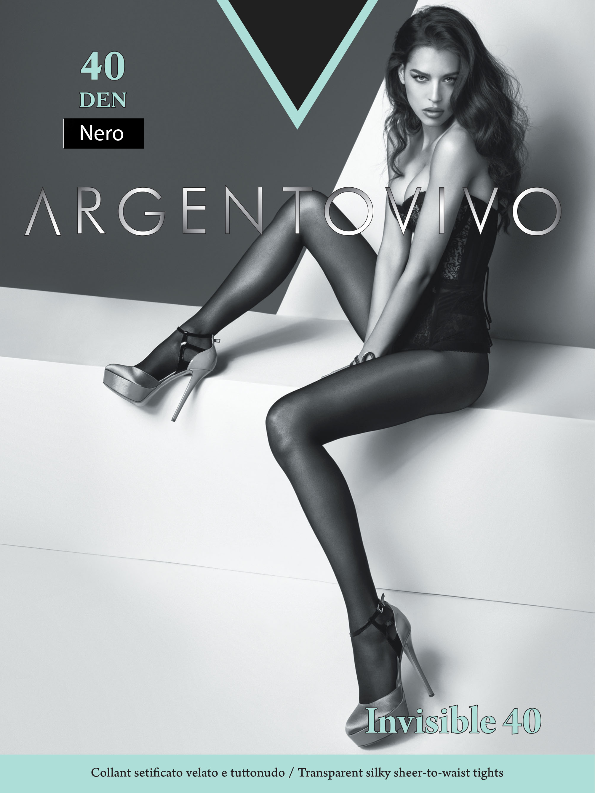 

Колготки Argentovivo Invisible 40 Den  р Nero, Колготки Argentovivo Invisible 40 Den 4 р Nero