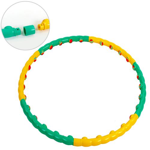 

Обруч массажный MS 0088-1 99см, 6 частей, мягкие шарики 30шт