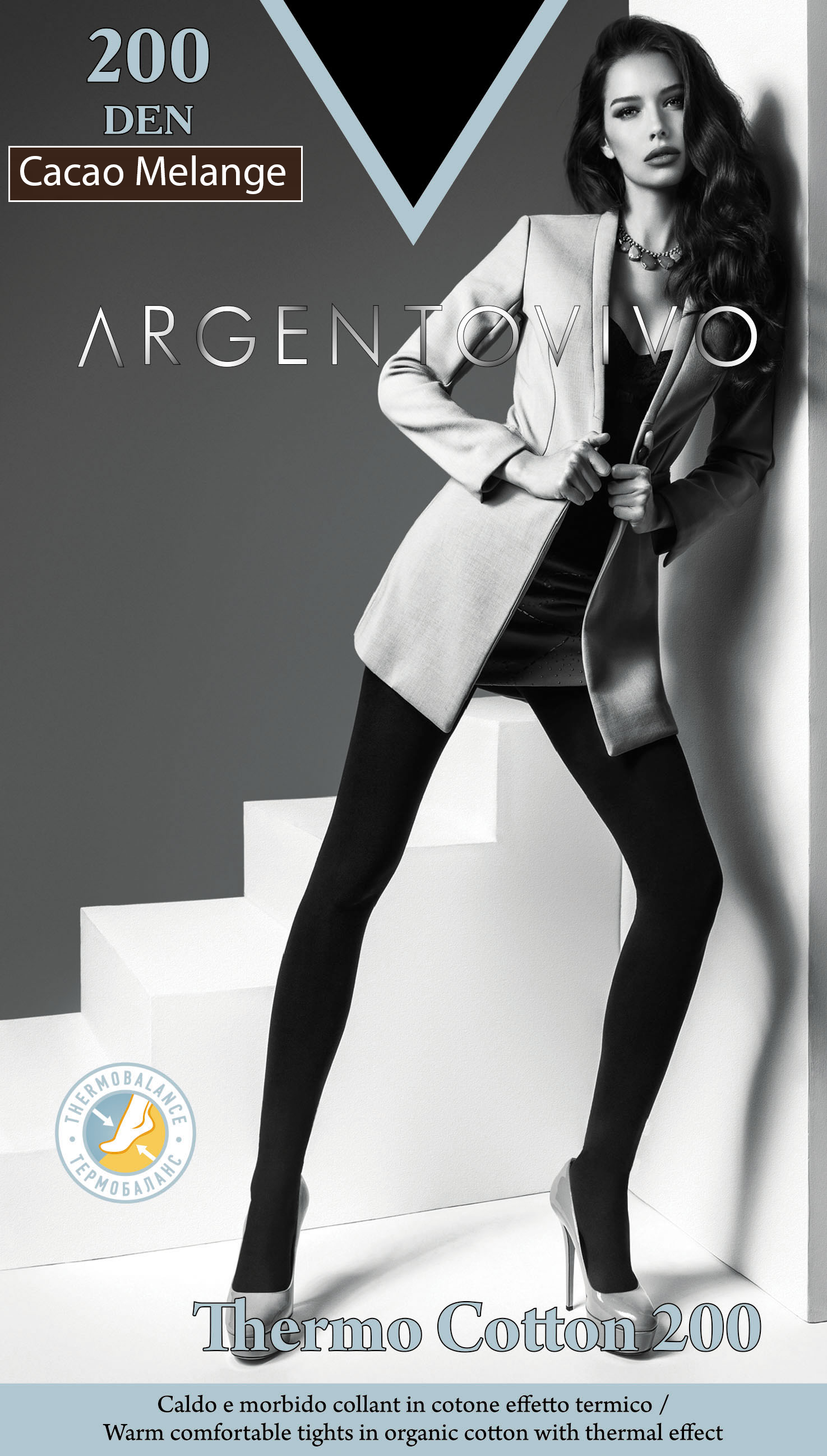 

Колготки Argentovivo Thermo Cotton 200 Den  р Caffe, Колготки Argentovivo Thermo Cotton 200 Den 3 р Caffe