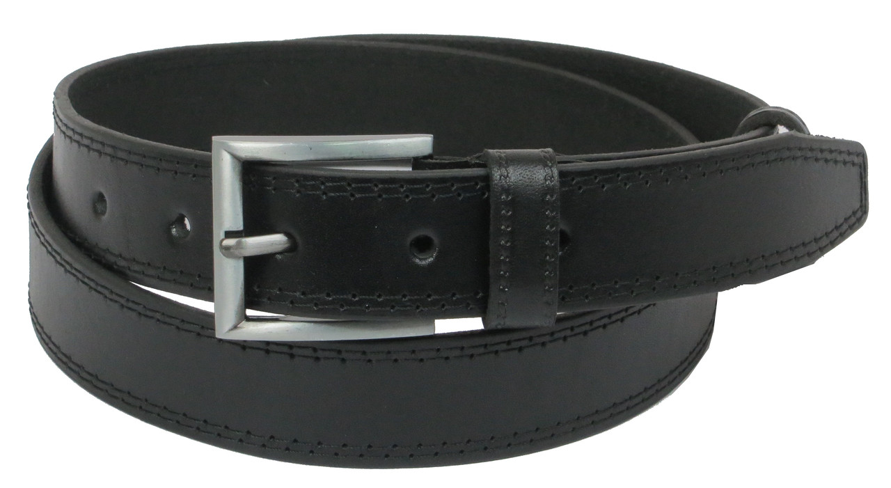 

Мужской кожаный ремень для брюк Skipper 1197-33 черный