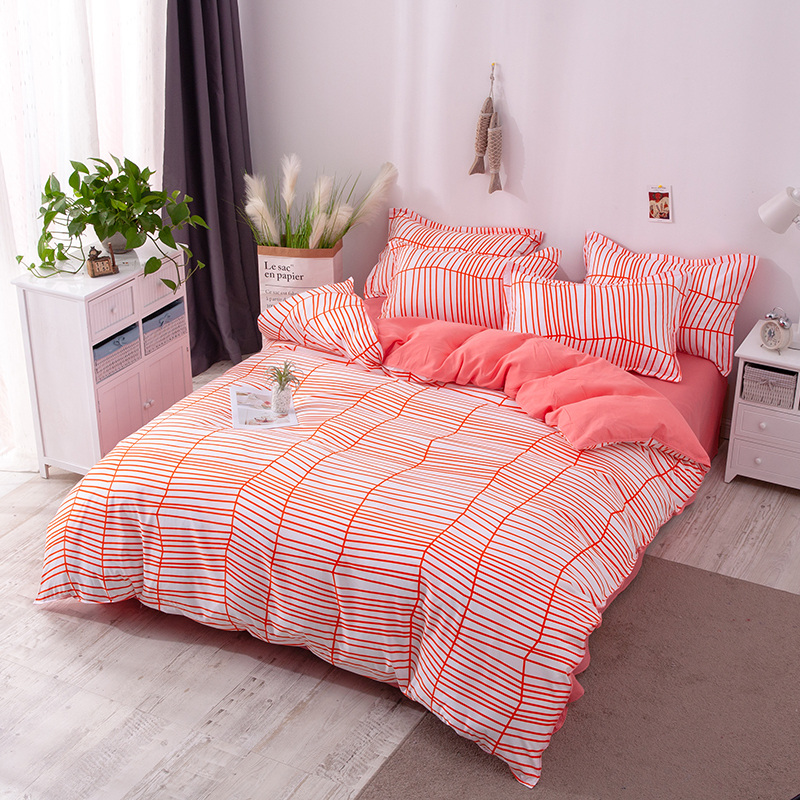 

Комплект постельного белья Полоска (полуторный) Berni Home Красный
