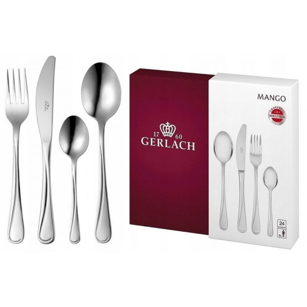 

Набор столовых приборов Gerlach Mango 24 предмета Серебристый