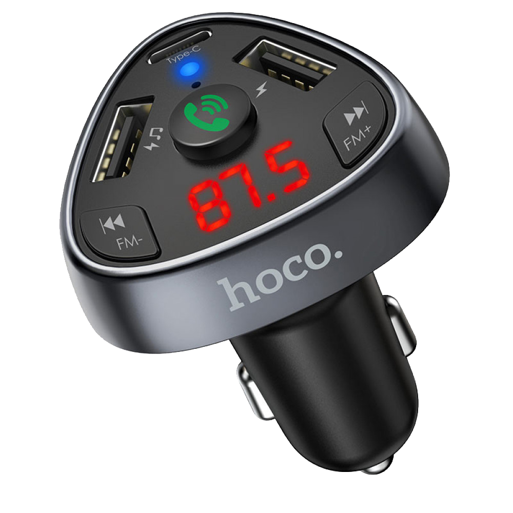 

Автомобильное зарядное устройство Hoco E51 Road Treasure FM Launcher 2USB + Type-C c FM-трансмитером с поддержкой передачи по Bluetooth для авто