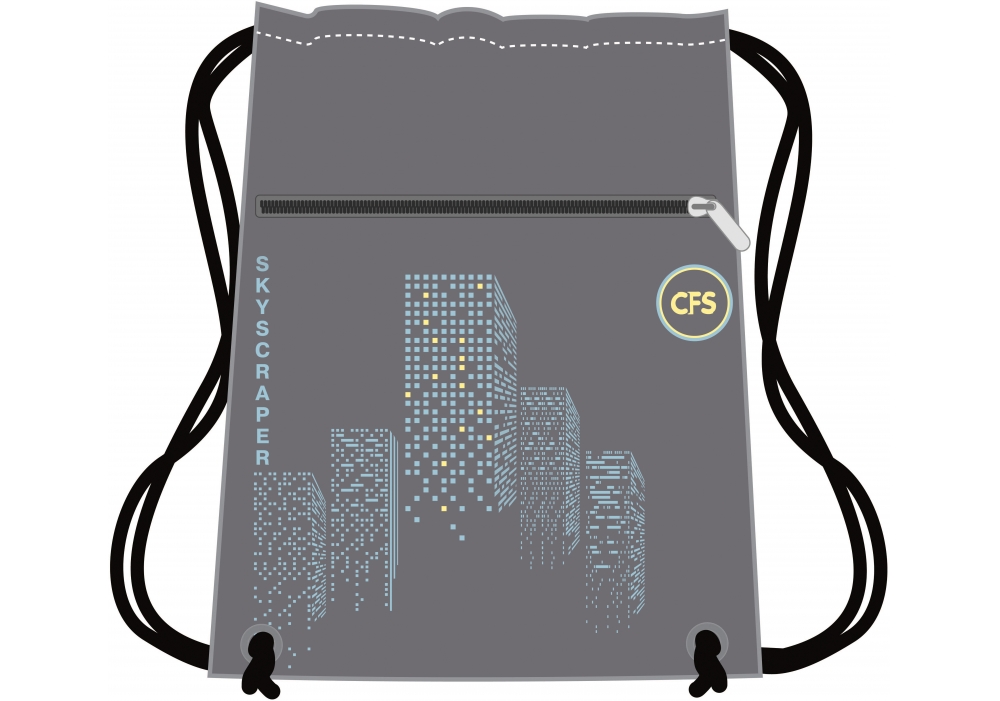

Сумка для обуви Cool for school Skyscriper 44х35 см серый (CF85726)