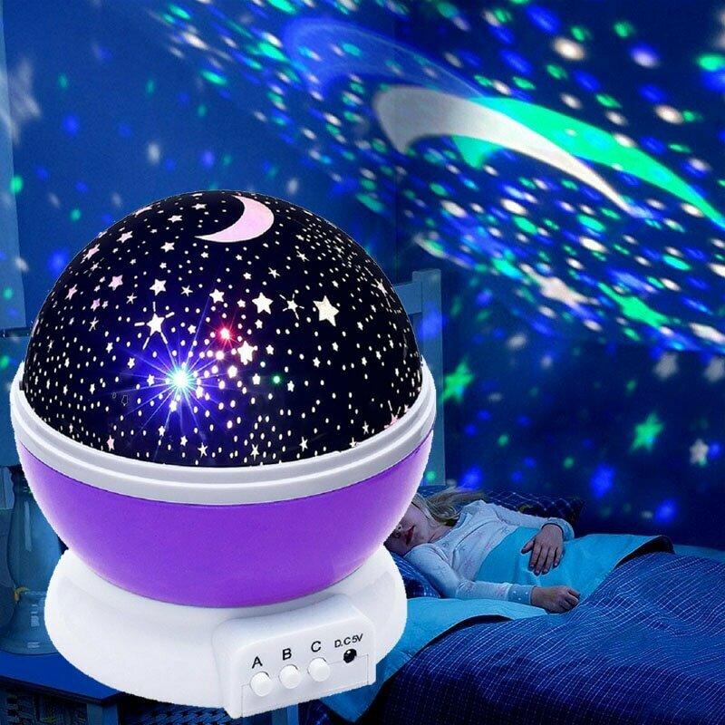 

Ночник проектор звездное небо вращающийся светильник, Star Master Dream