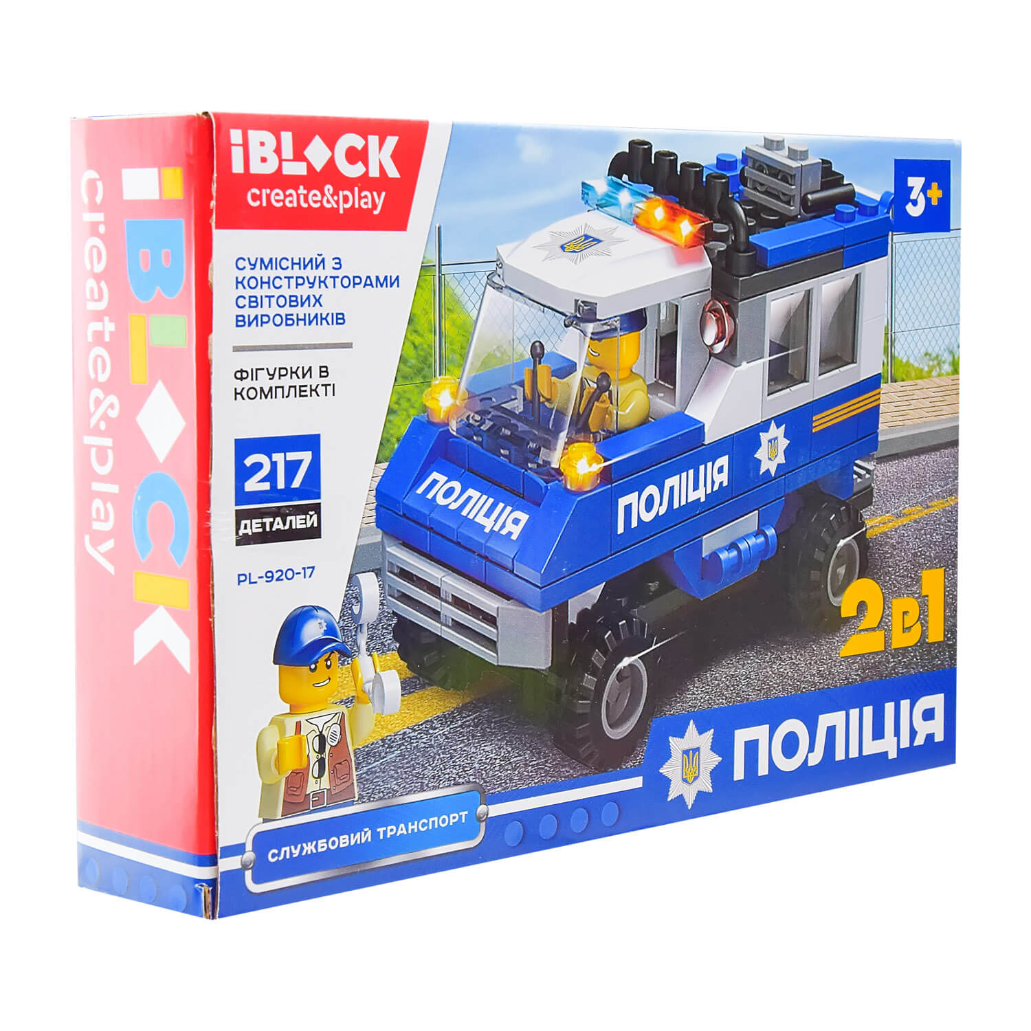 

Конструктор IBlock Поліція Машина і вертоліт 2 в 1 217 елементів (PL-920-17)
