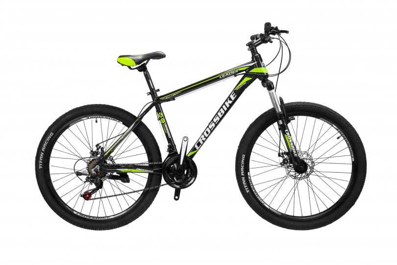 

Велосипед CrossBike Leader 26" 17" Черный-Желтый