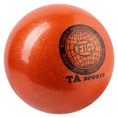 

Мяч гимнастический TA SPORT, 400 грамм, 19 см, глиттер, белый, TA400-4