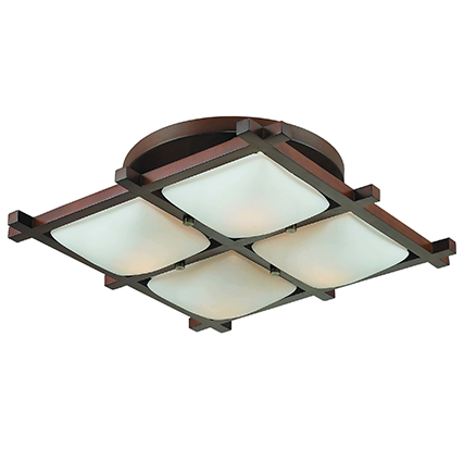 

Потолочный светильник INL-3092C-04 Antique brass & Walnut