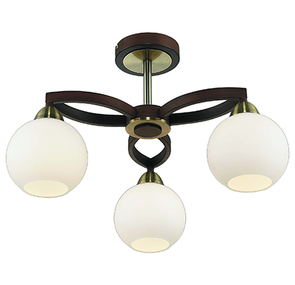 

Потолочный светильник INL-9268C-03 Antique brass & Walnut