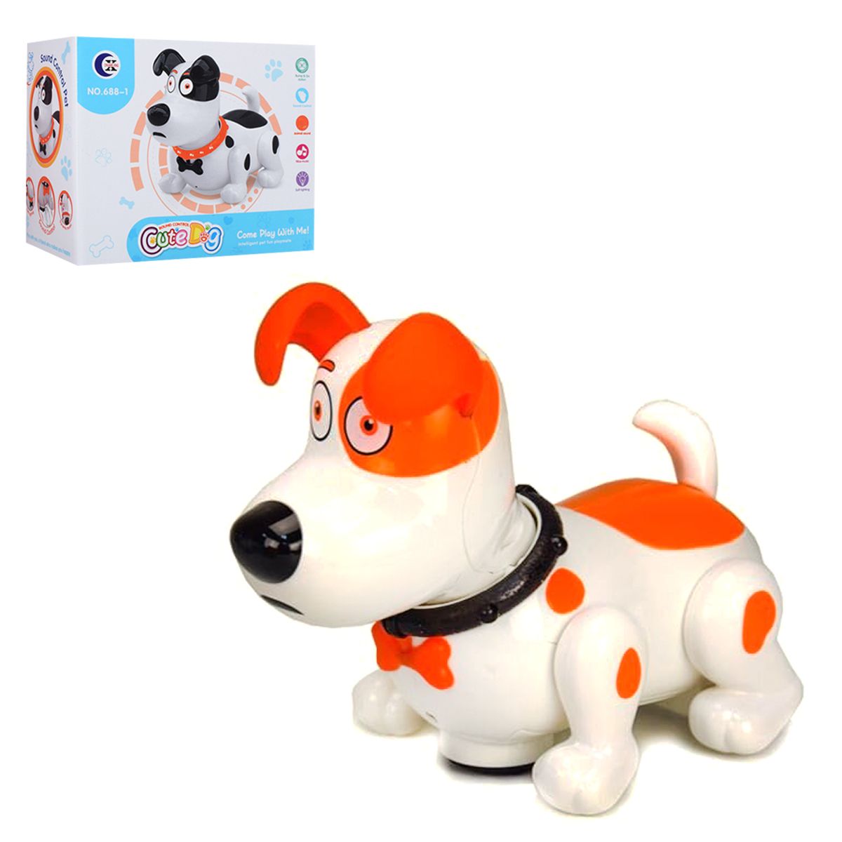 

Интерактивная игрушка Cute Dog оранжево-белый CHUANG XING (688) (157619)