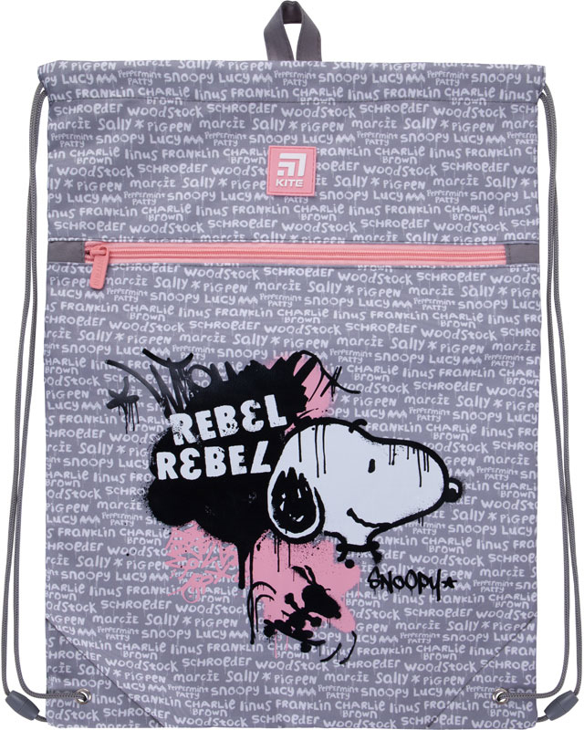 

Сумка для обуви с карманом Kite Education Snoopy 49x36 см (SN21-601L)