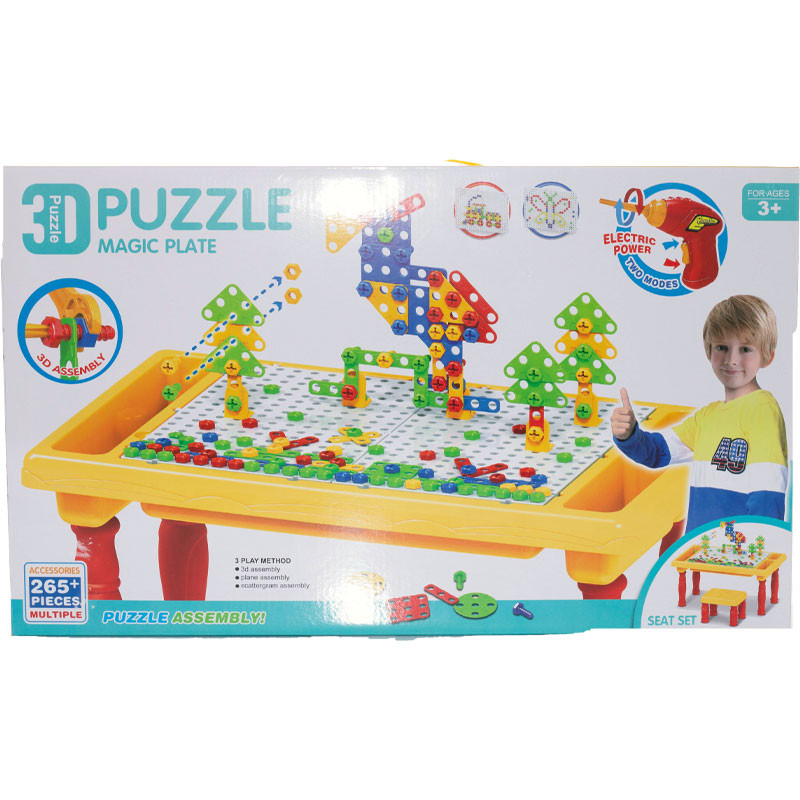 

Болтовая мозаика 3D Puzzle со столиком 2009731