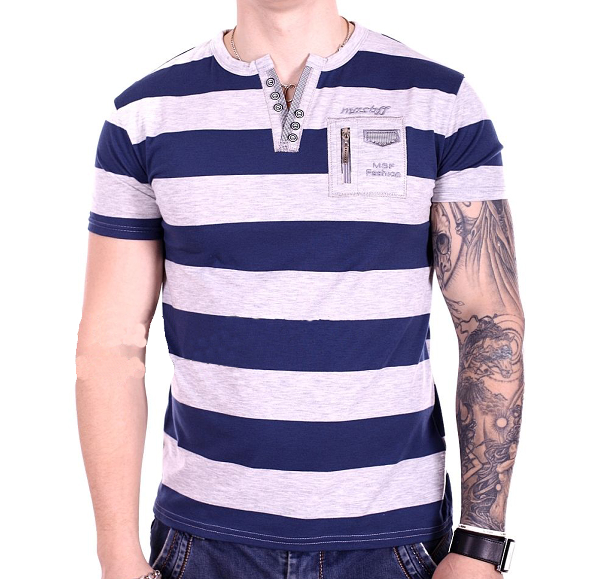 

Футболка Mastiff в полоску производство Турция f1718/2 Разноцветная, Футболка Mastiff в полоску производство Турция f1718/2 Разноцветная L