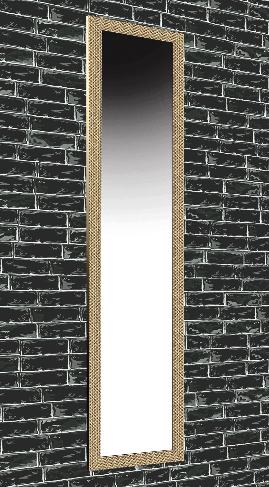 

Зеркало в раме настенное Decorfrom Small square Gold 45х167 см золото