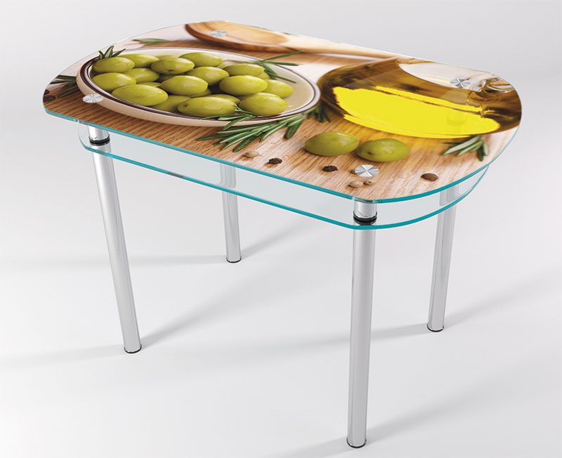

Стол стеклянный "Jam" Оливка KT-03 110х70 см