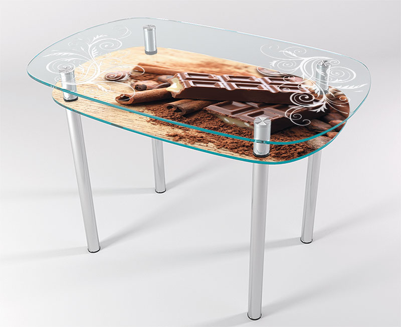 

Стол стеклянный "Jam" Шоколад KT-04 100х60 см (усиленные ножки)