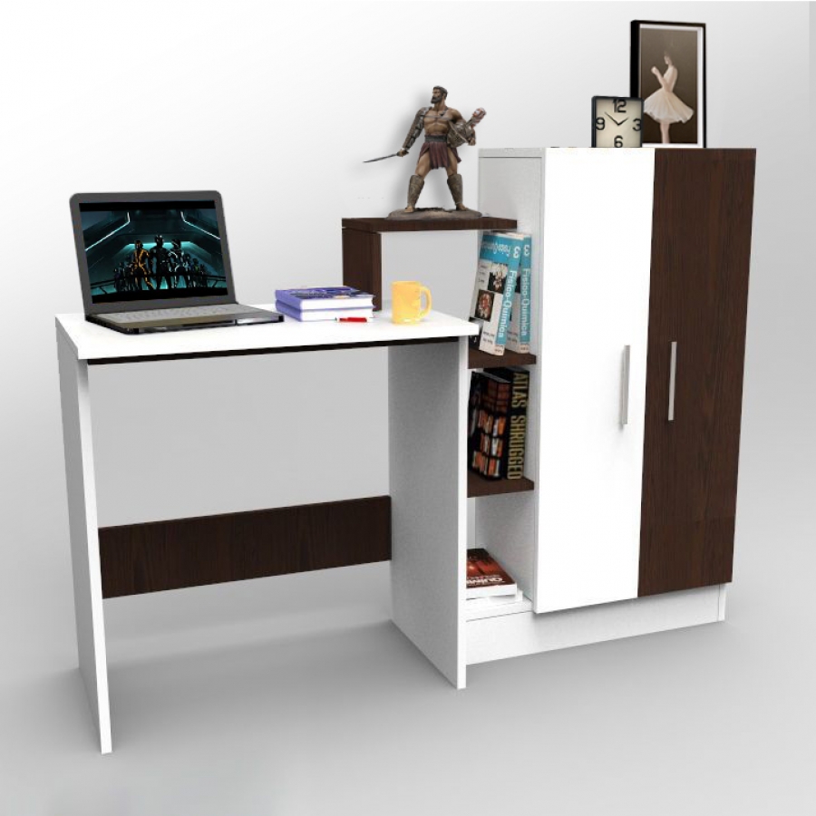 

Компьютерный стол "Comfy Home" ZC-1 Комфорт белый/венге