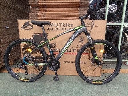 

Велосипед Azimut 2021 Nevada 26" 15,5" Black / Green