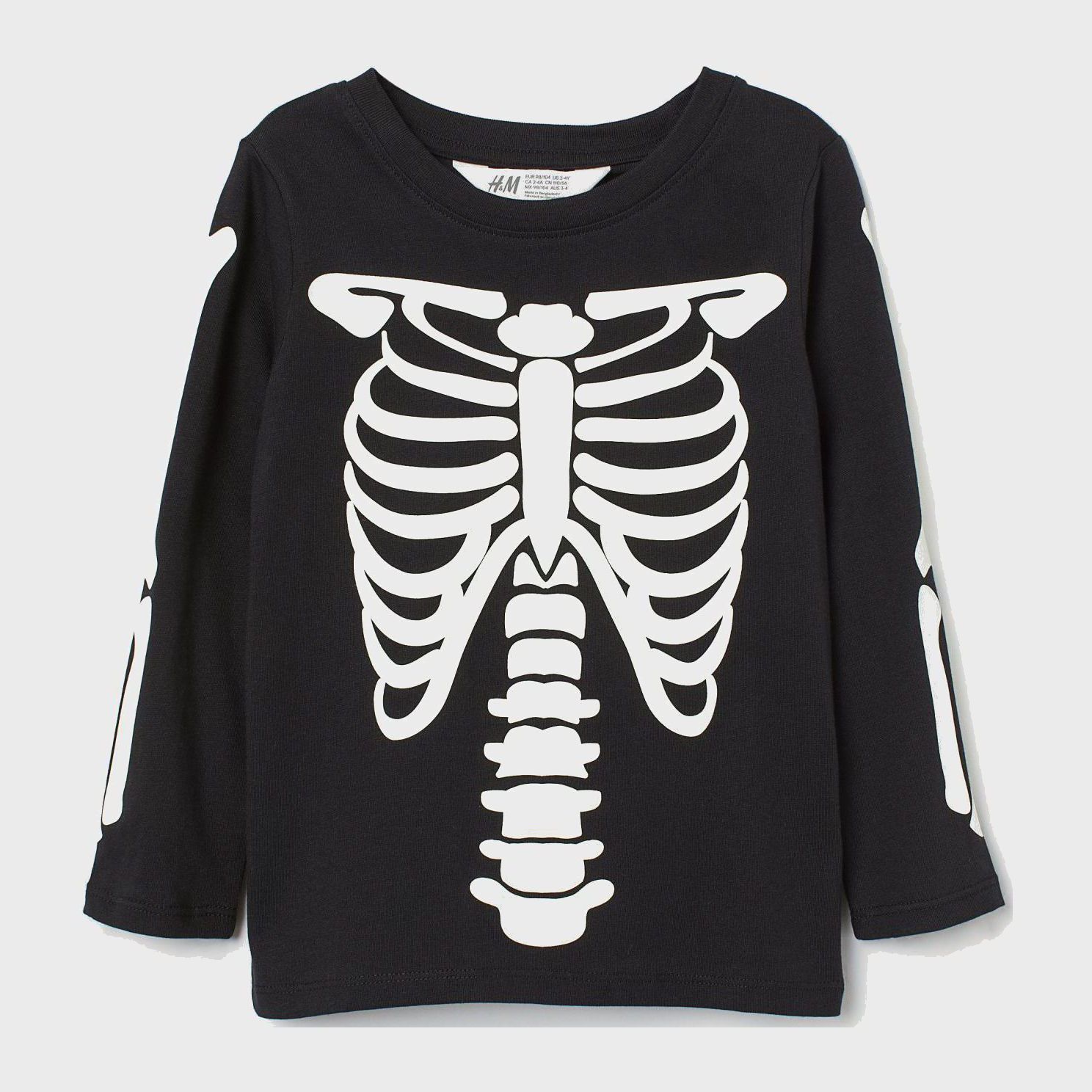 

Футболка с длинными рукавами H&M 504-7463070 98-104 см Черная