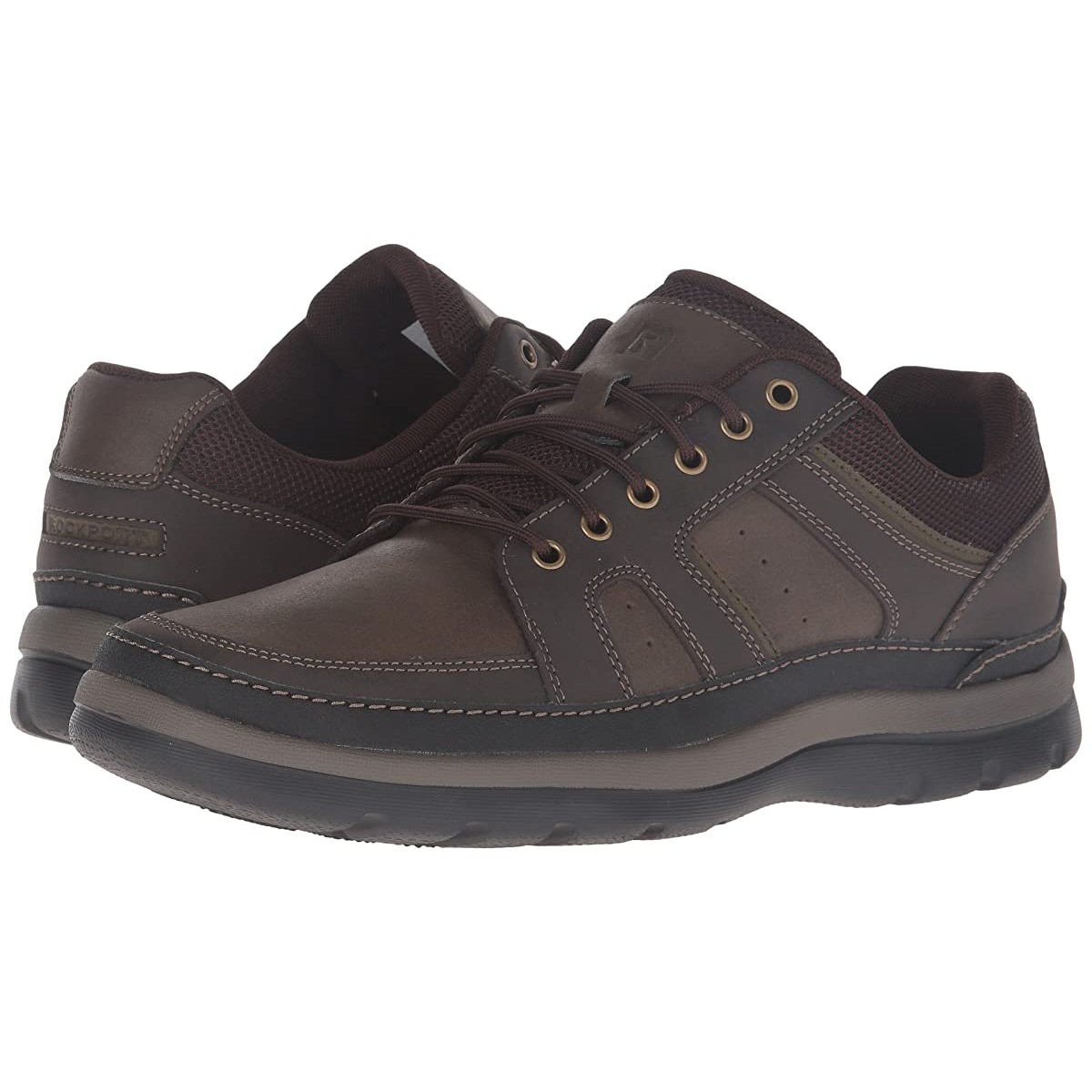 

Сникеры Rockport Get Your Kicks Mudguard Dark Brown Leather, 44 (280 мм)