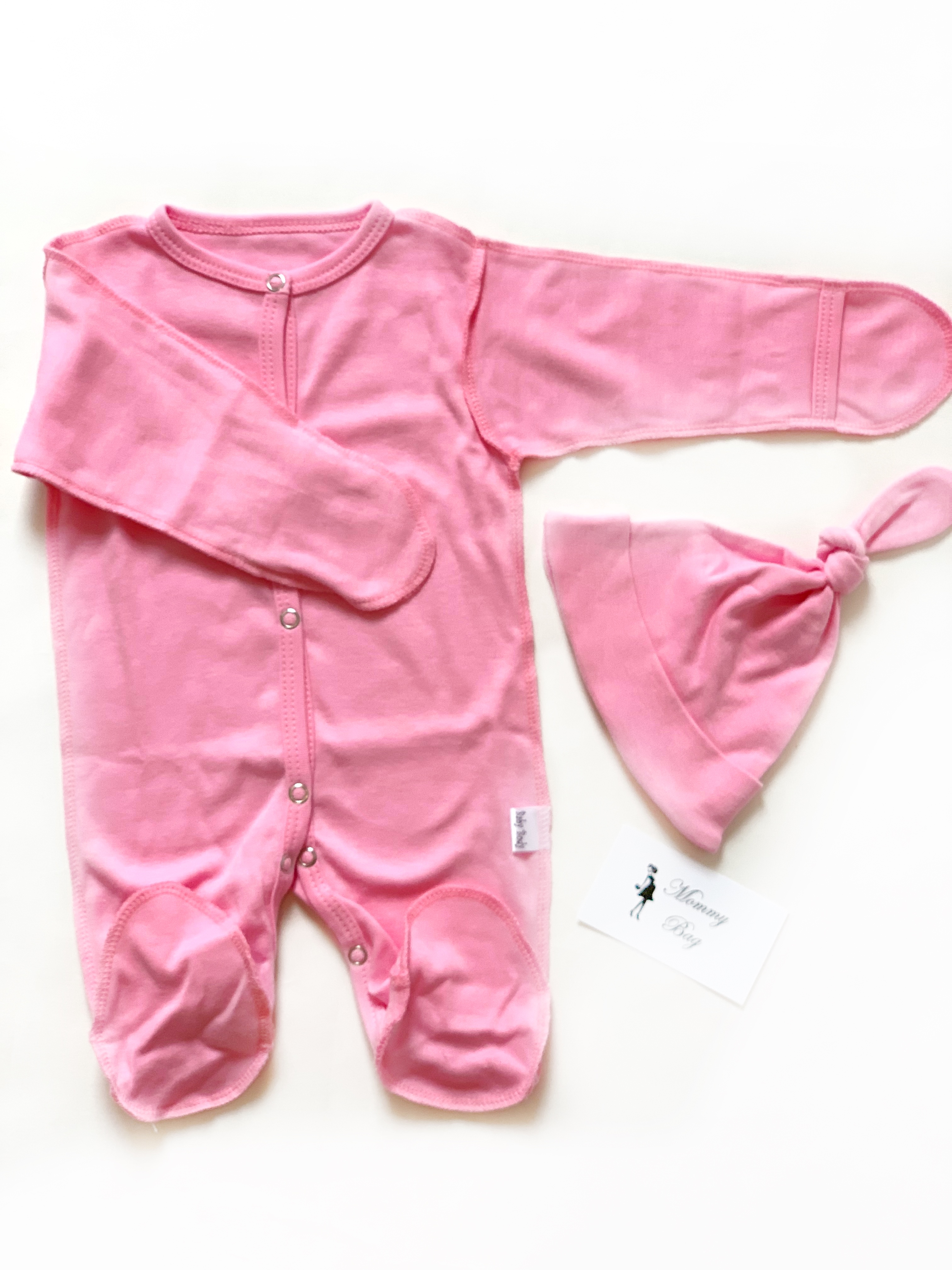 

Человечек + шапочка Baby Body 0-3 мес Розовый 56см